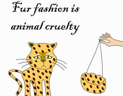 "Fur Fashion is Animal Cruelty" Animated GIF