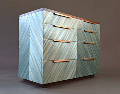 Straw Marquetry Chest of Drawers