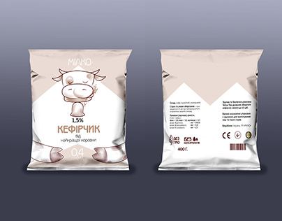 Milk and kefir packaging design