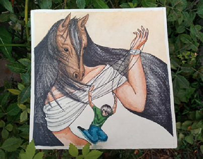 ilustración folklórica sobre "la Cegua", Nicaragua