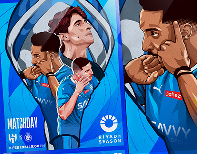Project thumbnail - Al Hilal SFC OFFICIAL MATCHDAY ILLUSTRATION ARTWORK