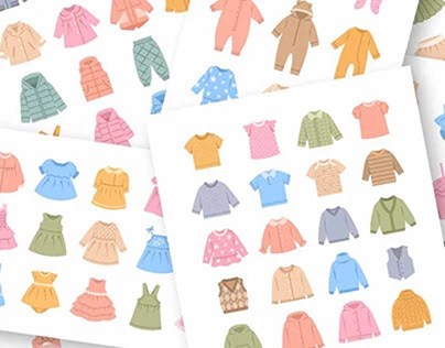 Baby Clothes Icons Collection
