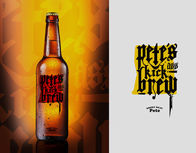 Pete's KickAss Brew. Smoke Meat Pete Beer Logo/Label