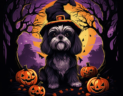 Shih Tzu Witchy Dog: A Halloween Wonder