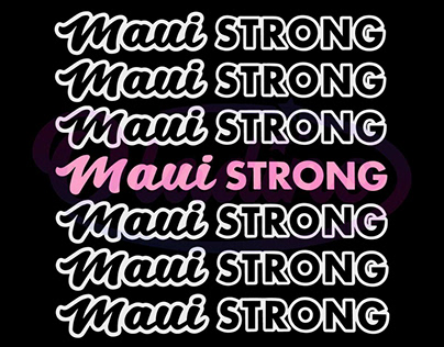 Retro Maui Strong SVG Maui Hawaii Shoreline