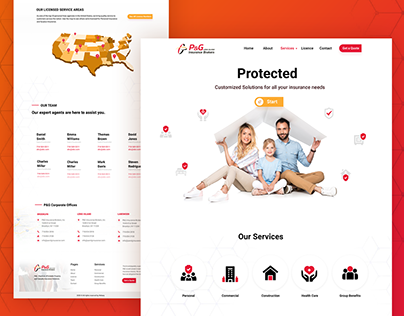 Project thumbnail - insurance company Landing Page Design