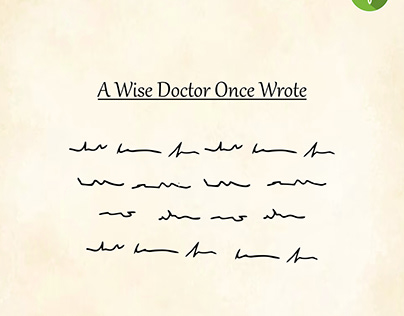 Once a wise doctor said