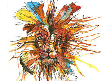 Lion design tattoo