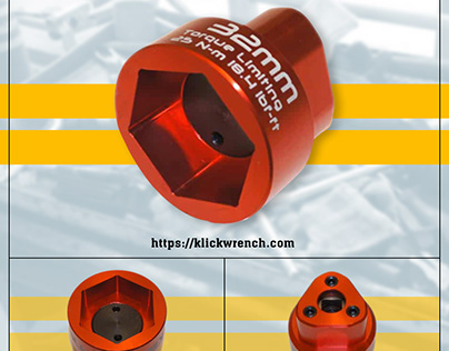 Klick Wrench Socket 32mm Red 25Nm