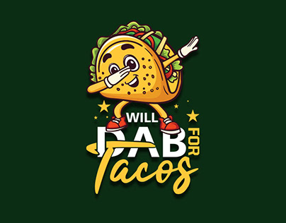 Will dabbing dance for taco t-shirt design.