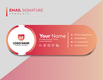 Corporate email signature template design