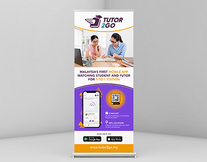 Roll up banner for the tutor-student matching app.