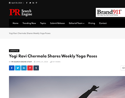 Yogi Ravi Chermala Shares Weekly Yoga Poses