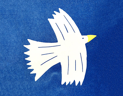 Fly Away - Risoprinted Bird