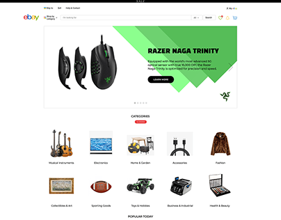 ebay shop design ui/ux