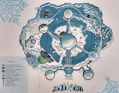 Arctic World Map