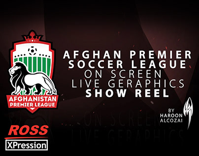 Afghan Premiere Soccer League Live on scree graphics