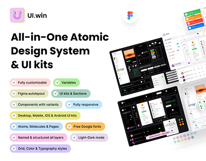 Project thumbnail - UI.win - Atomic Design System & UI kits