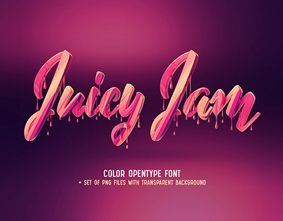 Juicy Jam – Color Bitmap Font