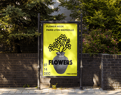 Poster design for flower exhibition