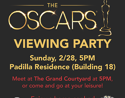 Oscars Viewing Party Flyer