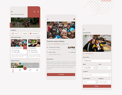 Volunteer Mobile App Design