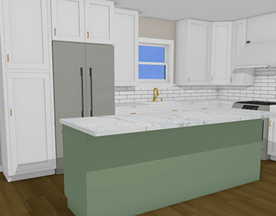 Project thumbnail - Olive and White Modern Kitchen