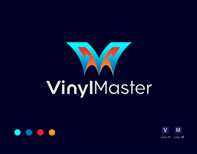 VM letter brand logo design for VinylMaster