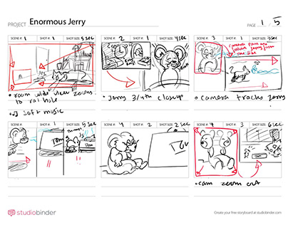 Tom & Jerry storyboard
