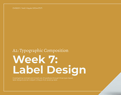 DVB201 A2: Week 7 Label Design