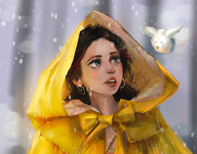 Lily Collins and Snow | Digital Painting