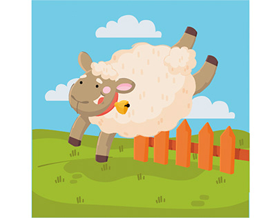 Cartoon Sheep Illustration