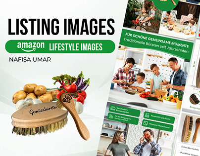 Premium Vegetable Brush || Amazon Listing images