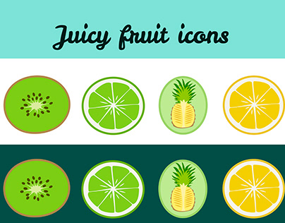 Juicy fruit icons