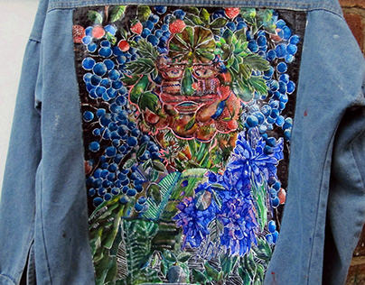 Painted denim jacket 2