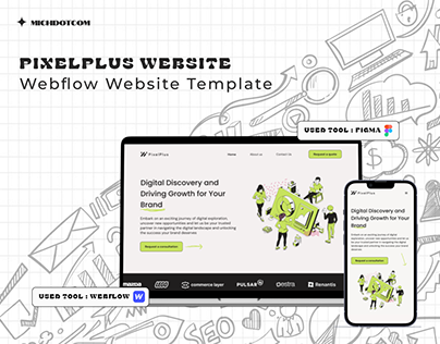 PixelPlus - Webflow Design/Marketing Agency Template