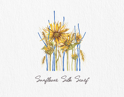 Sunflower Silk Scarf