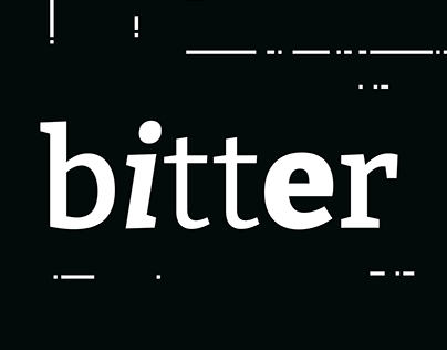Bitter – article design about font