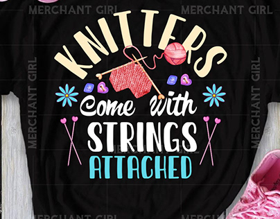 Knitting T-Shirt Design