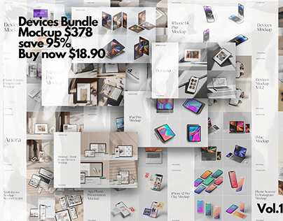 Project thumbnail - Devices Bundle Mockup $378 save 95% Buy now $18.90