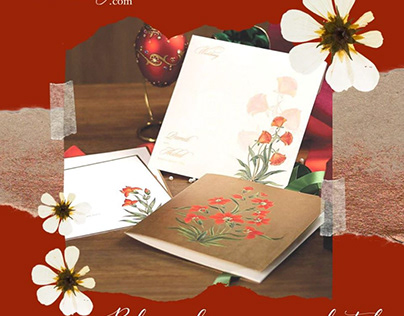 Floral Theme Wedding Invitations Card