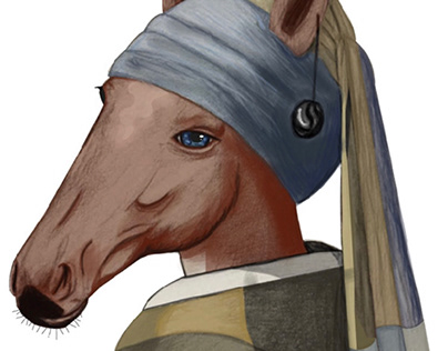 Horse With Pearl Earring