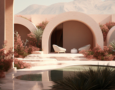 Private Pink Villas In The Desert