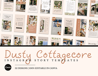 Dusty Cottagecore | INSTAGRAM STORIES CANVA TEMPLATE