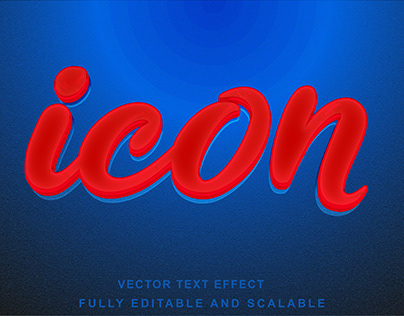 Icon 3d text effect
