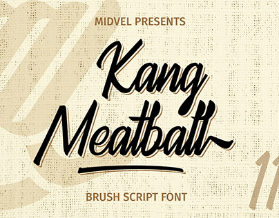 Kang Meatball - Brush Script Font