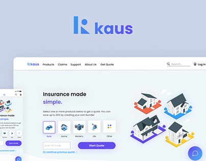 Project thumbnail - Kaus: A Responsive Web Design for Insurance