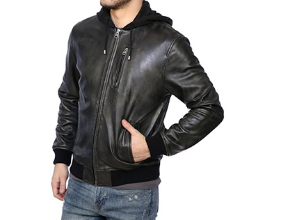 Vintage leather moto jacket