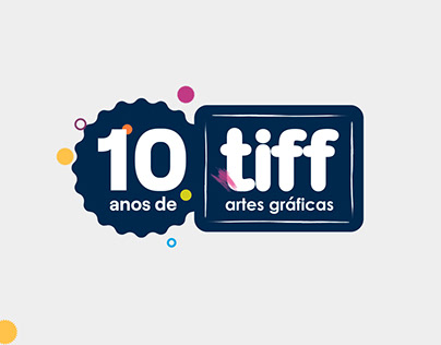 TIFF Artes Gráficas | Logo comemorativo de 10 anos