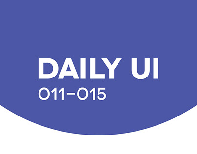 Daily UI Challenge 011-015